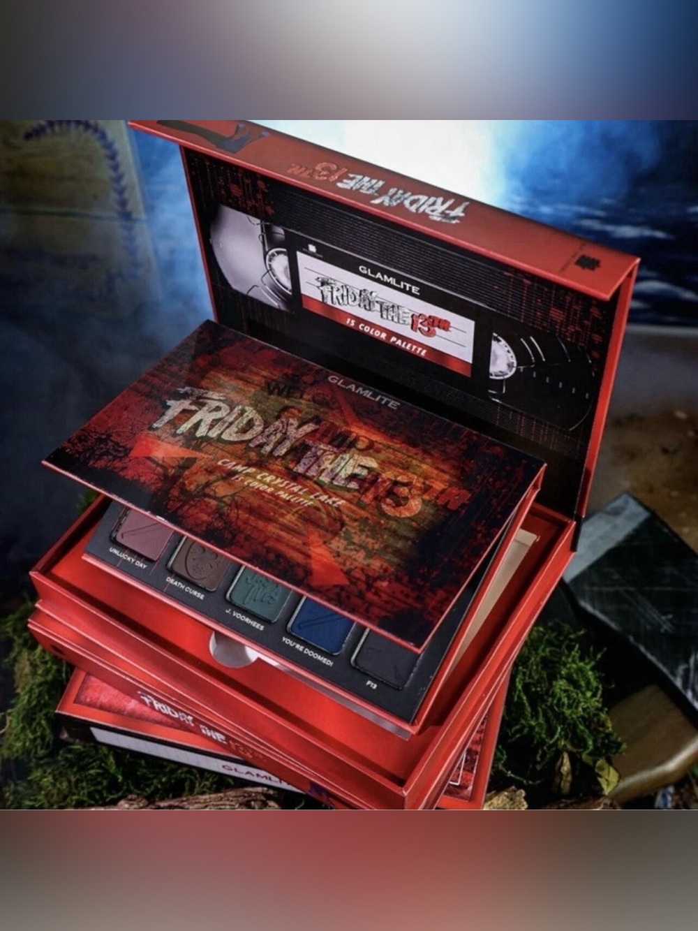 Glamlite x Friday 13th Jason Voorhees Camp VHS Eyeshadow